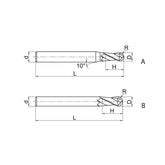 Solid carbide milling Ball nose cutter General machining of Al and Al alloys AL-2B - Makotools Industrial Supply Tools for Metal Cutting